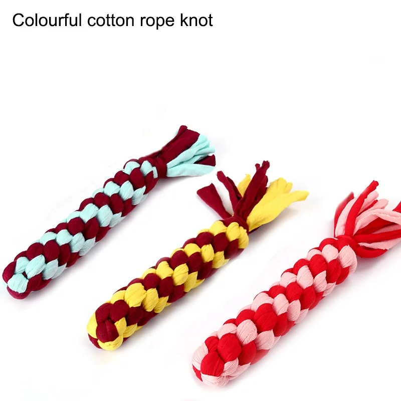 Toughness Colorful Pet Molar Toy Cotton Rope Knot Dog Toy