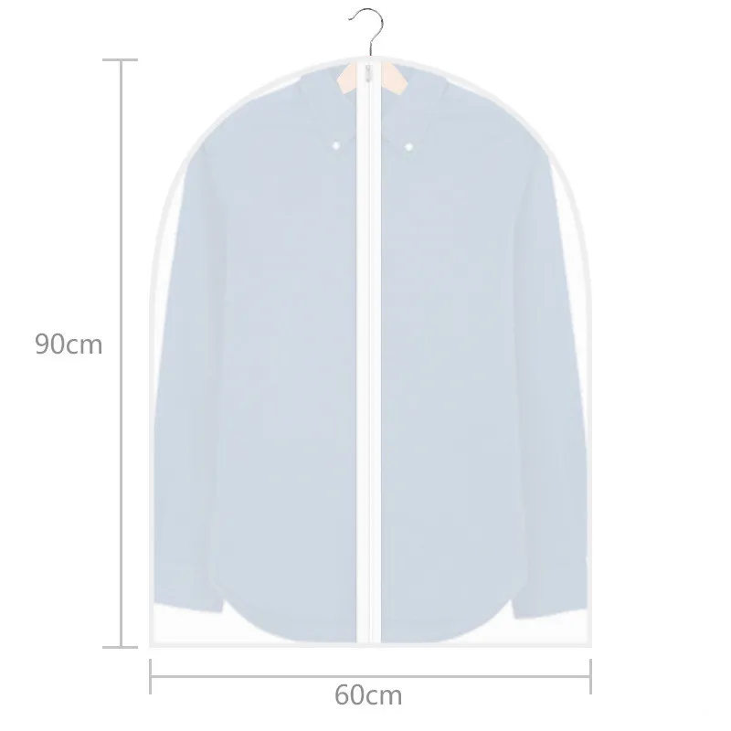 Прочный пылезащитный и водонепроницаемый чехол для костюма PEVA с полной прочной молнией прозрачный одежды