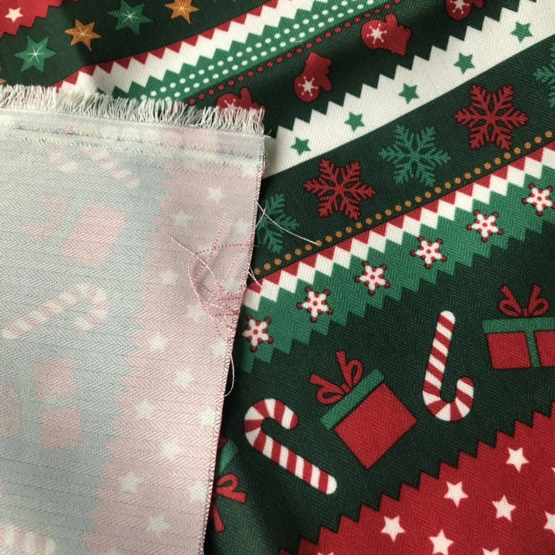 2020 new printed pattern available 100 polyester brushed fabric Christmas decoration