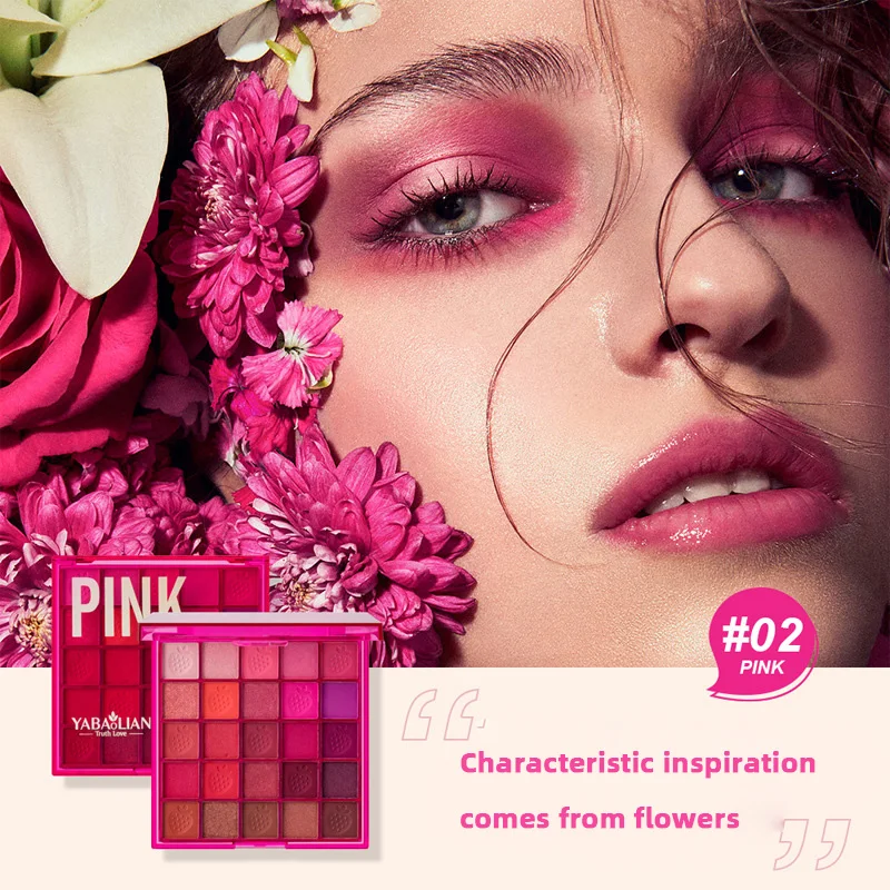 High pigment private label glitter nude huda eyeshadow palettes YABAOLIAN beauty make up eye shadow palette cosmetics