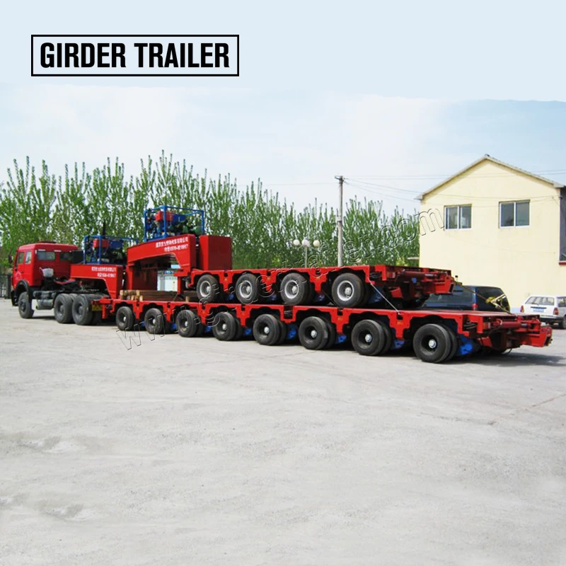 Nicholas shipyard transporter lifting steering suspension constructions 8 axis line low bed hydraulic modular heavy trailer