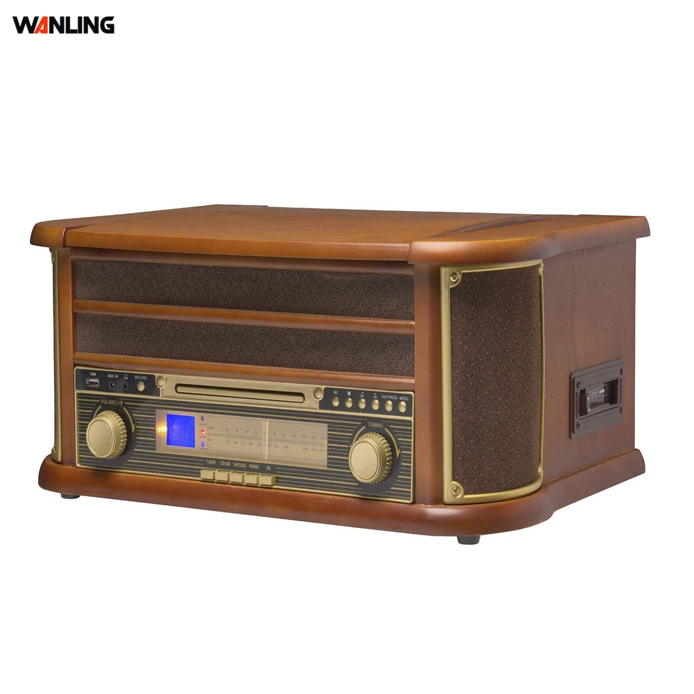 China antique turntable cd record cassette radio player vintage DAB radio record player