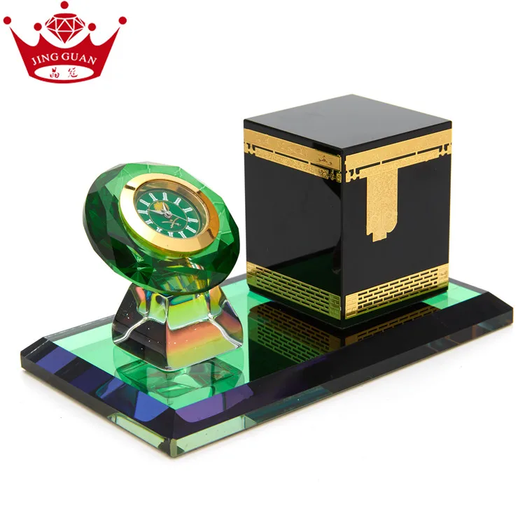 
Кристалл арабских Kaaba Кварцевые diamond форма часы мусульманский сувенир подарки 