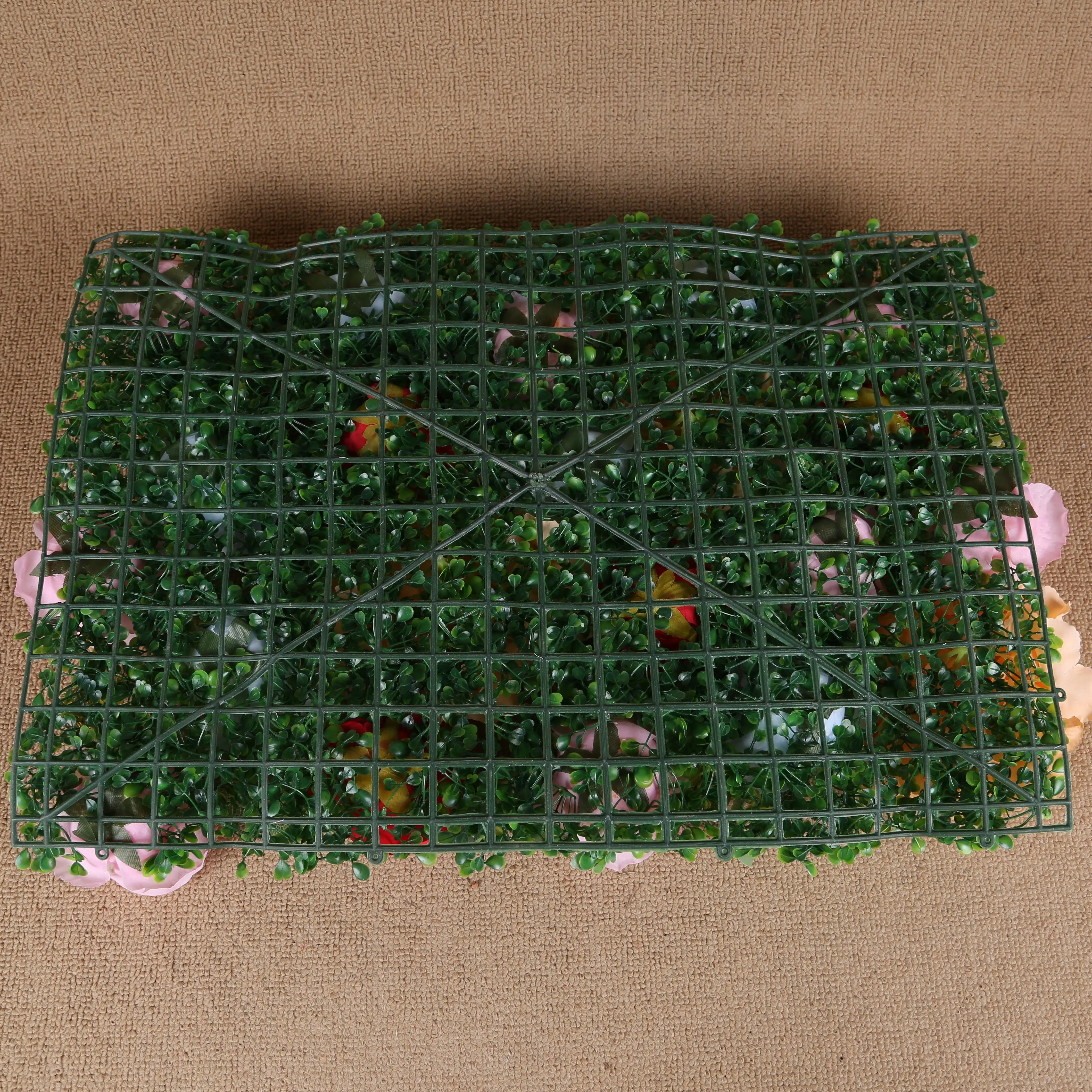 Promotional Wholesale Perfect Non-fading And Anti-aging Durable Artificial Rose Flower Wall Floral Backdrop