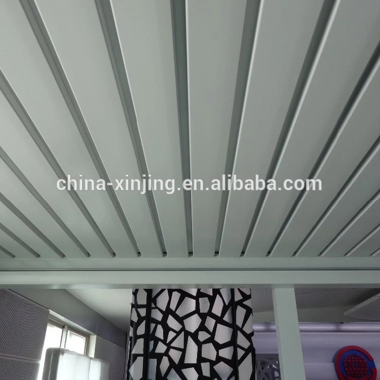 Outdoor Rainproof Louver Pergola Aluminum Louvered Roof