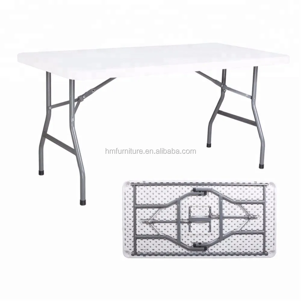 5 футов, пластиковый оптовый коммерческий пикник, для улицы, для сада, свадьбы, складной столик