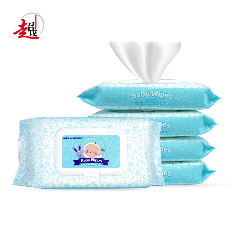 Factory custom household hand sanitary cleansing wipes mens baby facial skin care wet wipes 100 units tissue paper