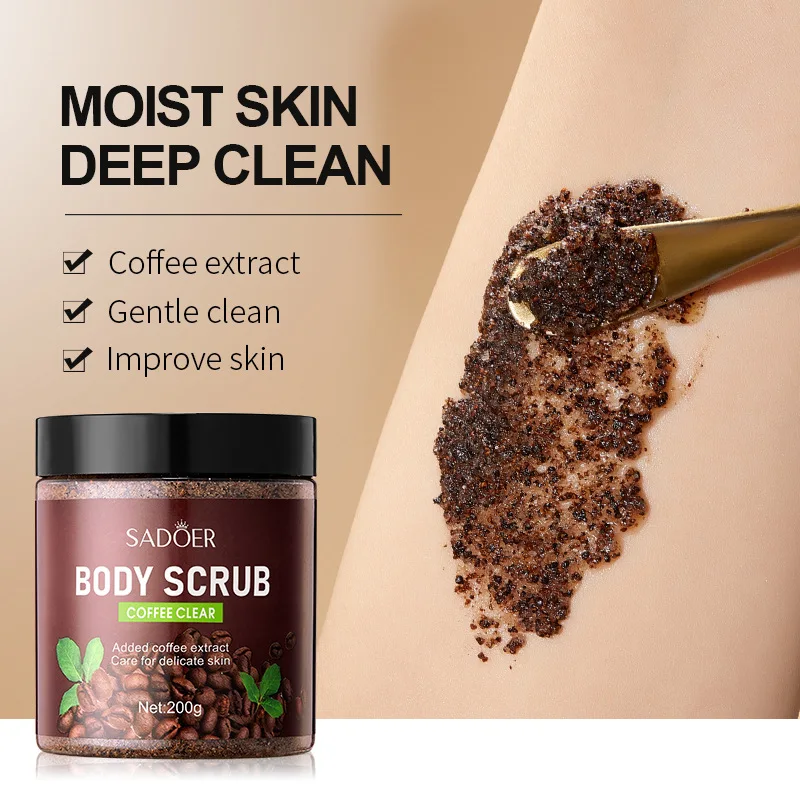Coffee Essence Whitening Body Scrubs Replenish Water Skin Rejuvenation Clean Dead Skin Bath Salt Scrub
