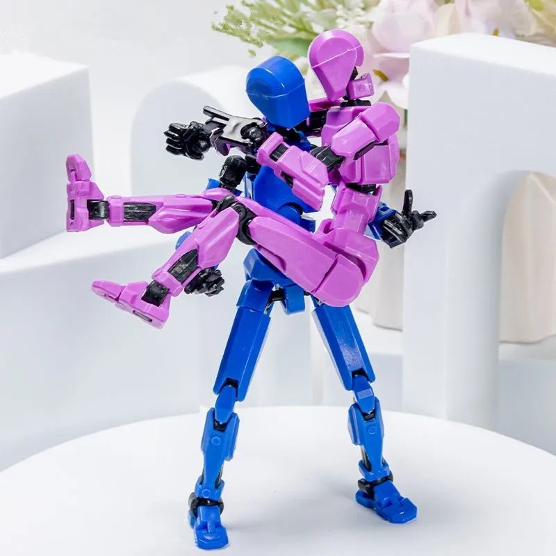 Funny multi-jointed movable robot toy plastic 13 articulated action robot figure dummy toy