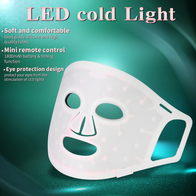rejuvenation electric led facial mask 4 colors Medical Device with logo 850nm 460nm  Portable Face Red Infrared Led Mask