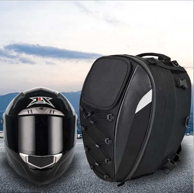 Fastrider Waterproof Motorcycle Full Face Helmet Tail Bag Multifunction Motorcycle Rear Seat Bag Capacity Rider Handbag Backpack