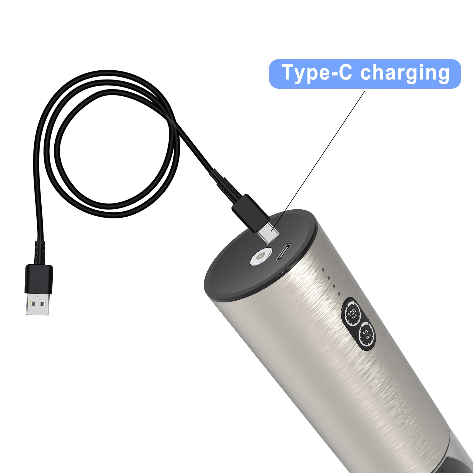 Unique Design Electric USB Charge Salt and Pepper Grinder Set Build in Battery Operated Stainless Steel Grinder Salt and Pepper