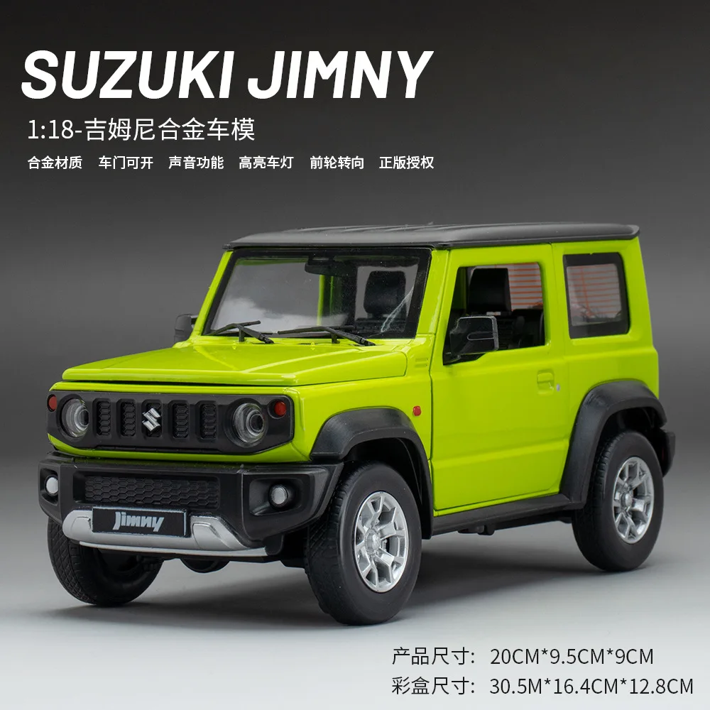 1/18 Suzuki Jimny Diecast Vehicles Alloy Car Toy Simulation Indoor Decoration Accessories