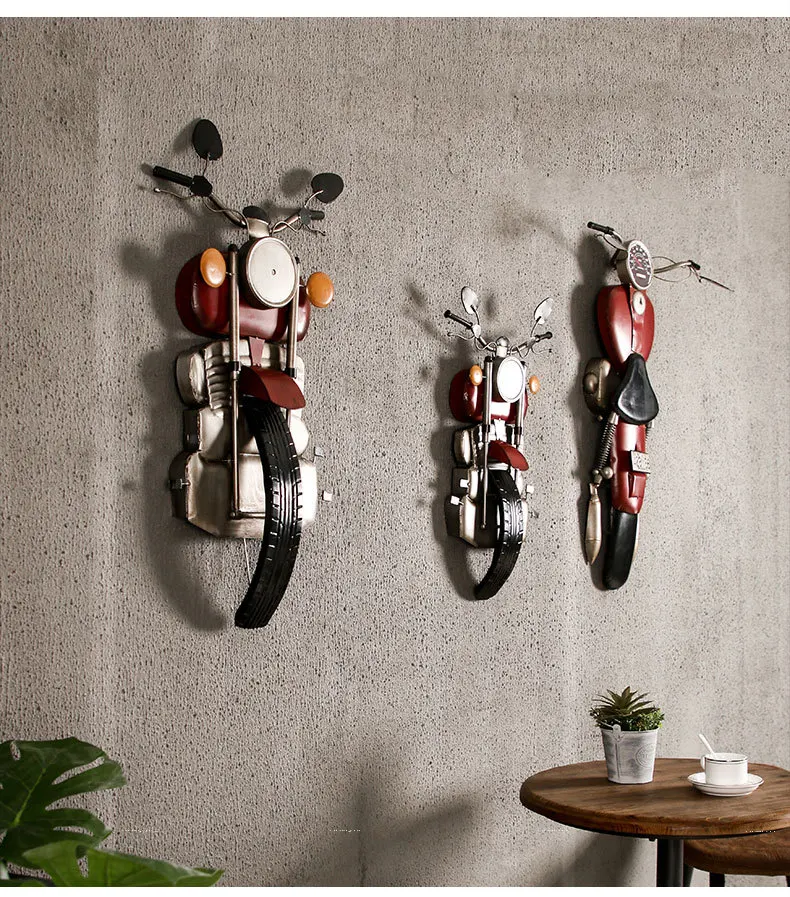 Креативный Железный мотоцикл античный настенный декоративный гобелен Металлические ремесла для стены магазина