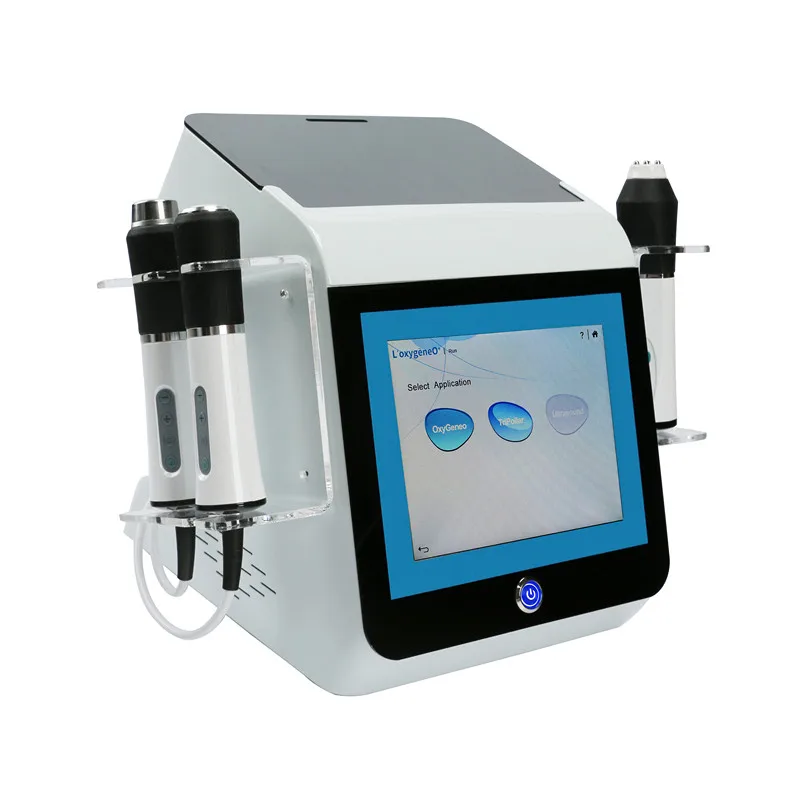 Portable 3 in 1 Facial CO2 Oxygen Bubble Machine RF Ultrasonic Oxygenation Skin Tightening Beauty Device