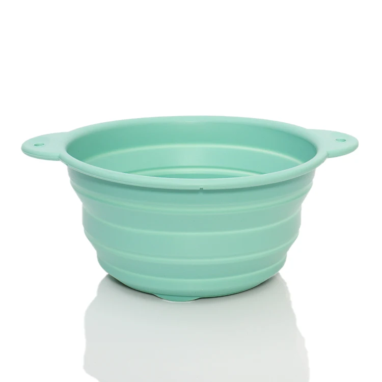 Portable Foldable Washbasin Handles Dish Pan Plastic Washbasin Travel Silicone Collapsible Washbowl