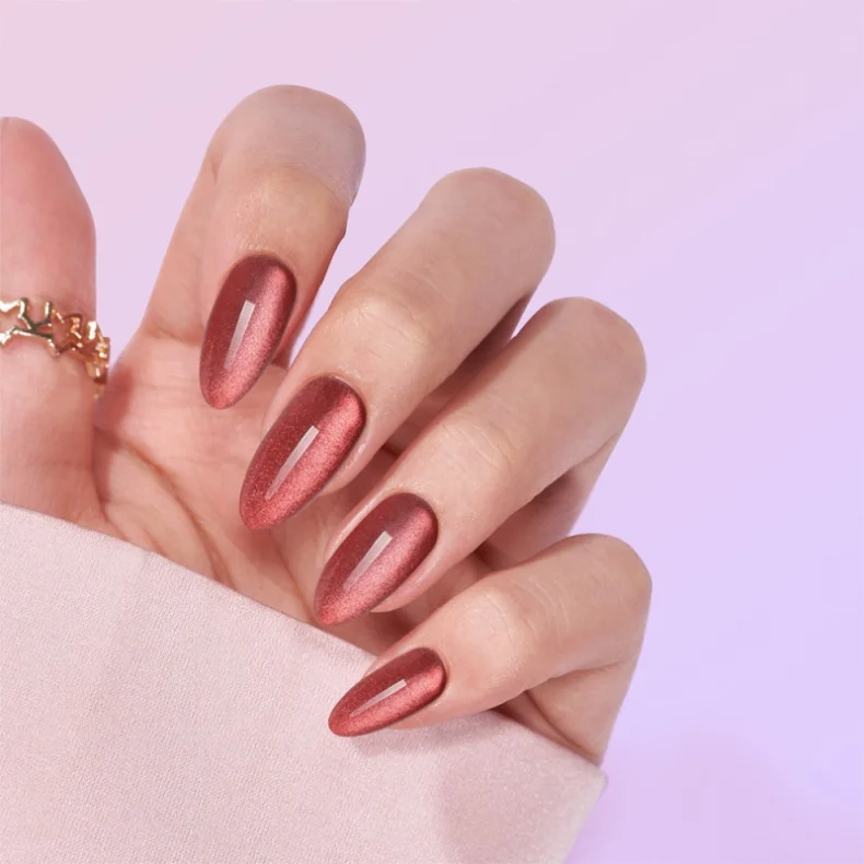 Wholesale Removable Artificial Cat Eyes Magnetic Fake Nails Anime Lee Press On Nails