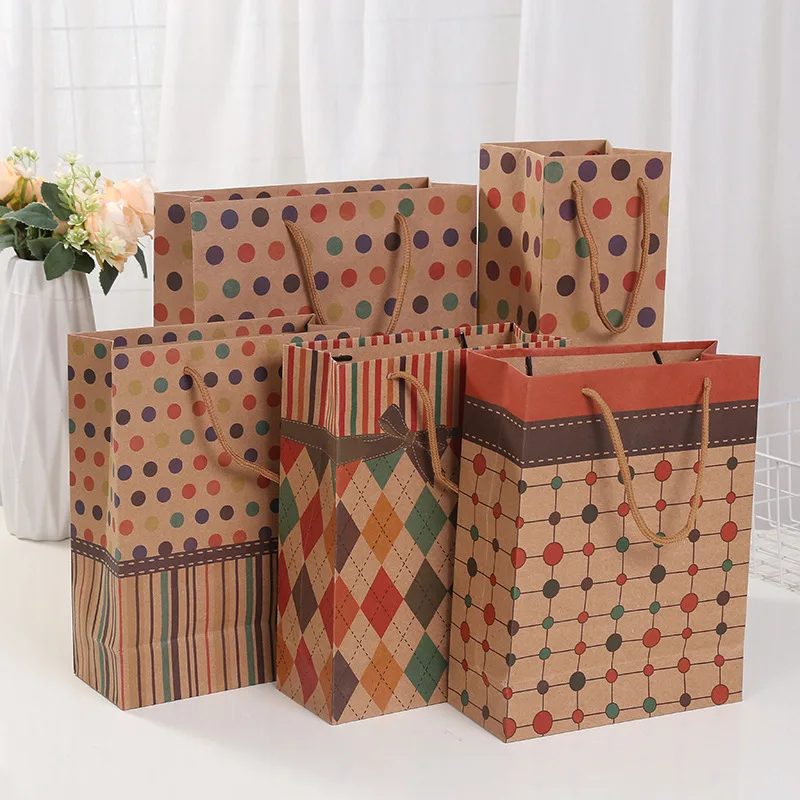Bestyle customize logo recyclable handbag kraft paper shopping gift bags