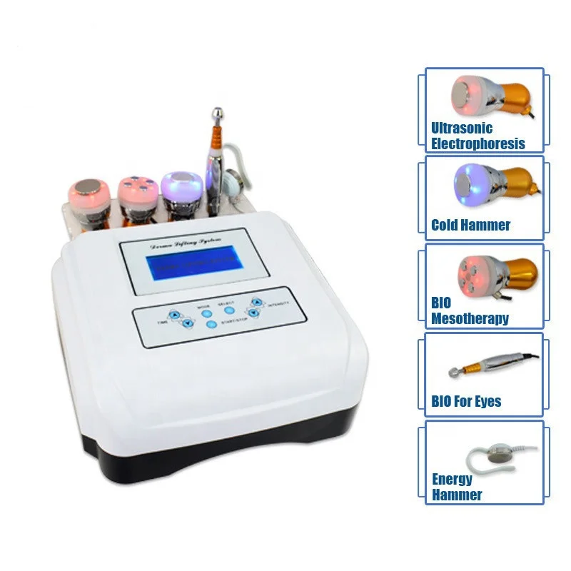 Антивозрастной аппарат для мезотерапии 2023z 5 в 1 неигольное мезотерапевтическое устройство EMS Photon Электропорация RF инструмент ухода за кожей вокруг глаз подтяжка