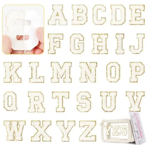 Customizable Color 0-9 Embroidered Iron-On Patch Sequins Chenille Fabric Jersey Clothing Number Letter Patches Embroidery Iron