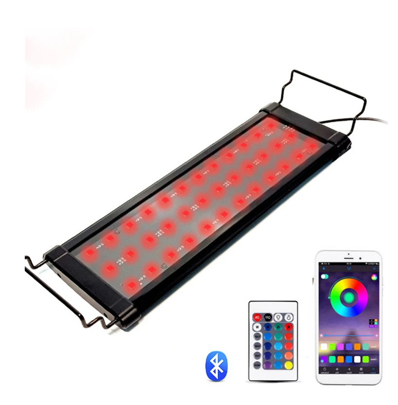 Remote Control Aluminum Shell Simulate Fish Tank Light marine led Aquarium Lights With Bracket