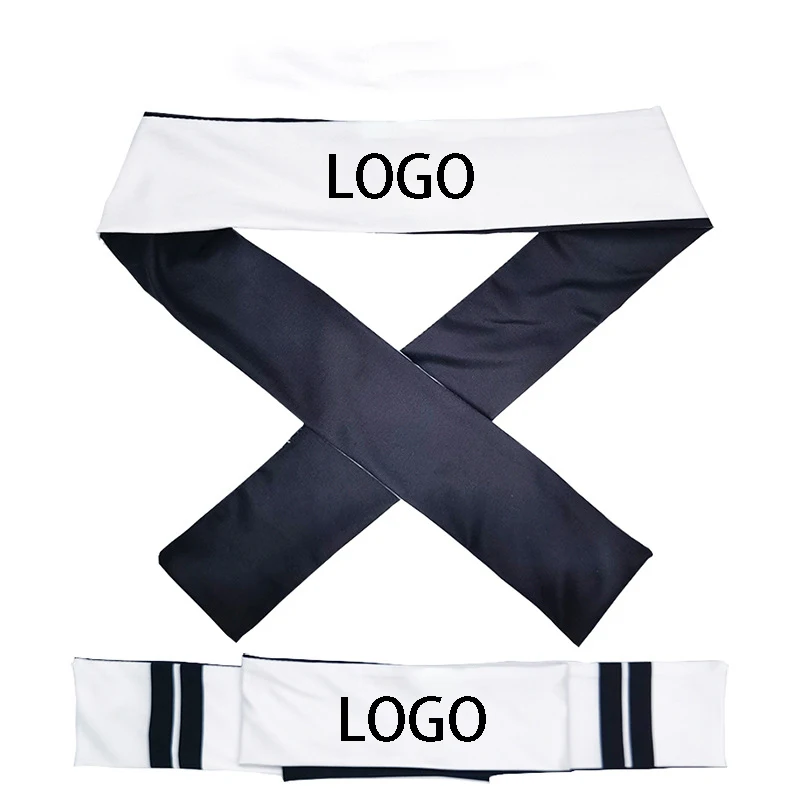 Wholesale Custom logo Workout Tennis Run Head Edge Scarf Sweatband Sports Elastic Tie Back Headband For Men Women