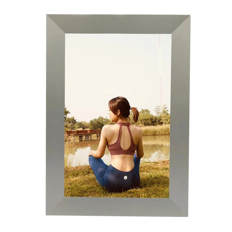 Oem video digital photo frame abs plastic 10.1 inch large size wifi digital photo frame easy to use with touch screen