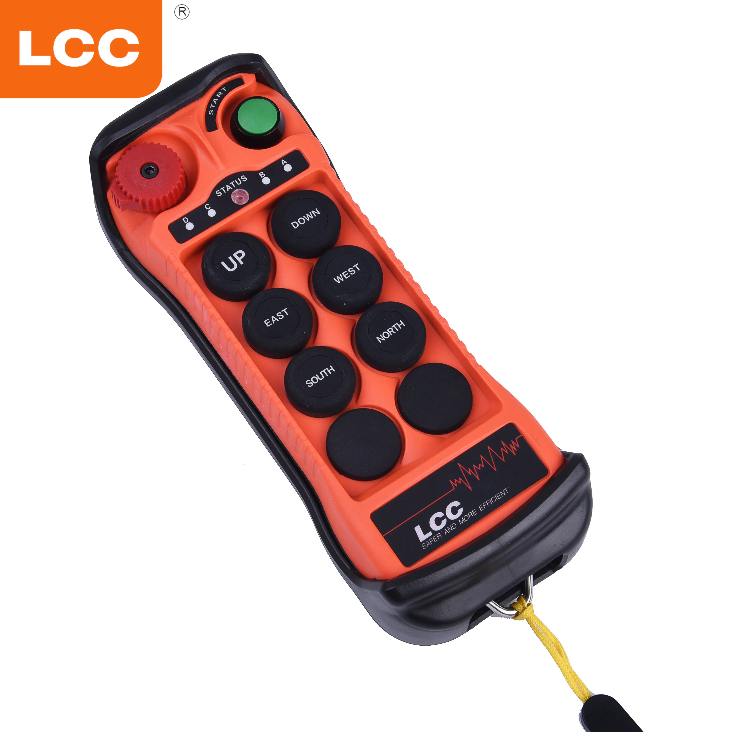 Q602 lcc 2 button double+4 button single speed 6 key wireless radio industrial remote control with transmitter and receiver