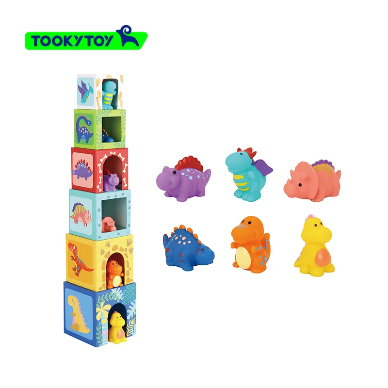 Stacking Toys Nesting Box Paper Cardboard Dinosaur Children Play Educational Toys for Kids Learning