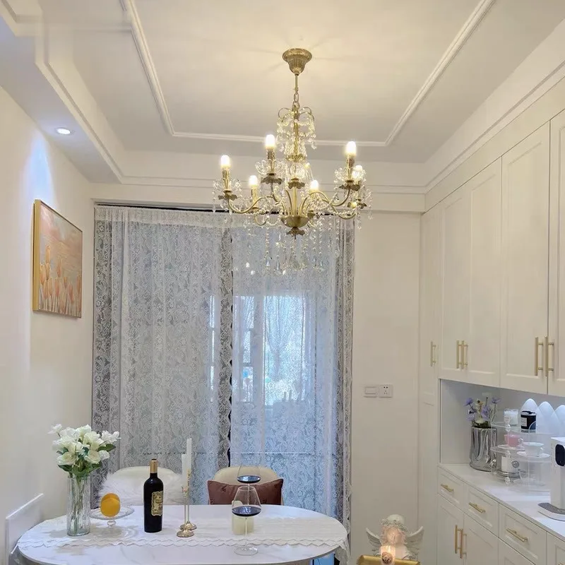 Luxury Medieval retro style church k9 crystal chandelier celling light with glass metal chandelier lighting decoration home