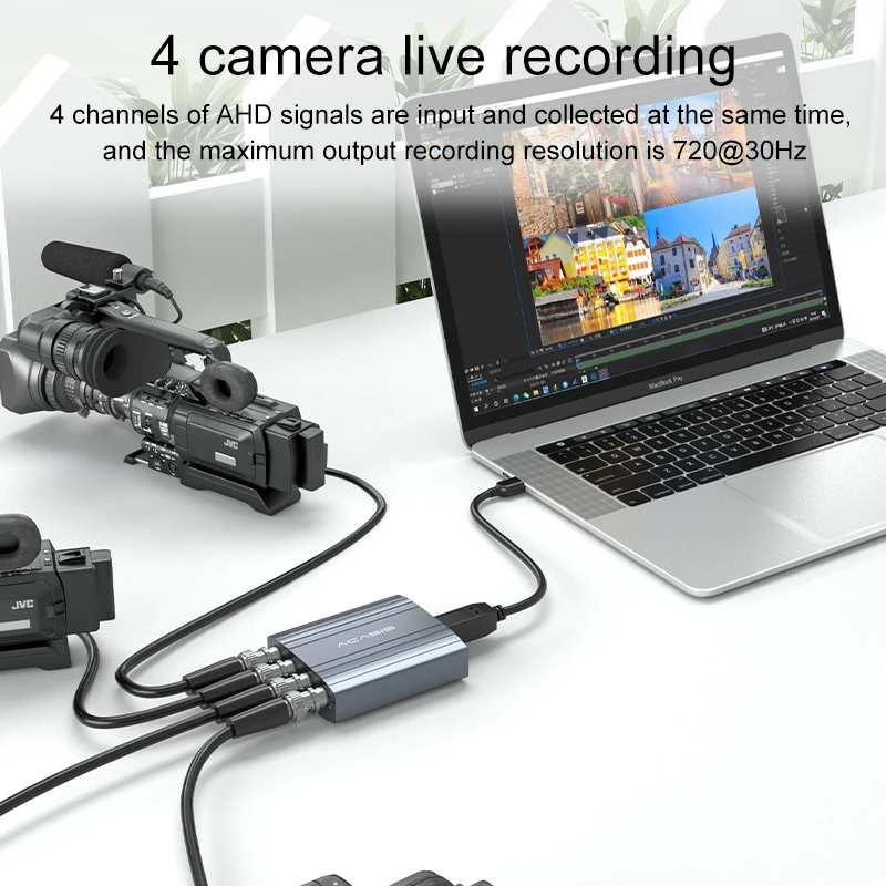 ACASIS Dropshipping 4 channel AHD to USB3.0 Capture Card 720p UVC AHD Video Capture card for Security video surveillance device