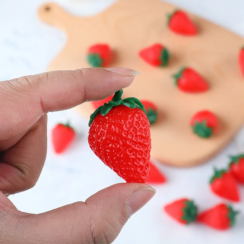 Artificial Fruit Fake Strawberry Plastic Simulation Strawberry Ornament Craft Photography Props Home Decor Kid Toys