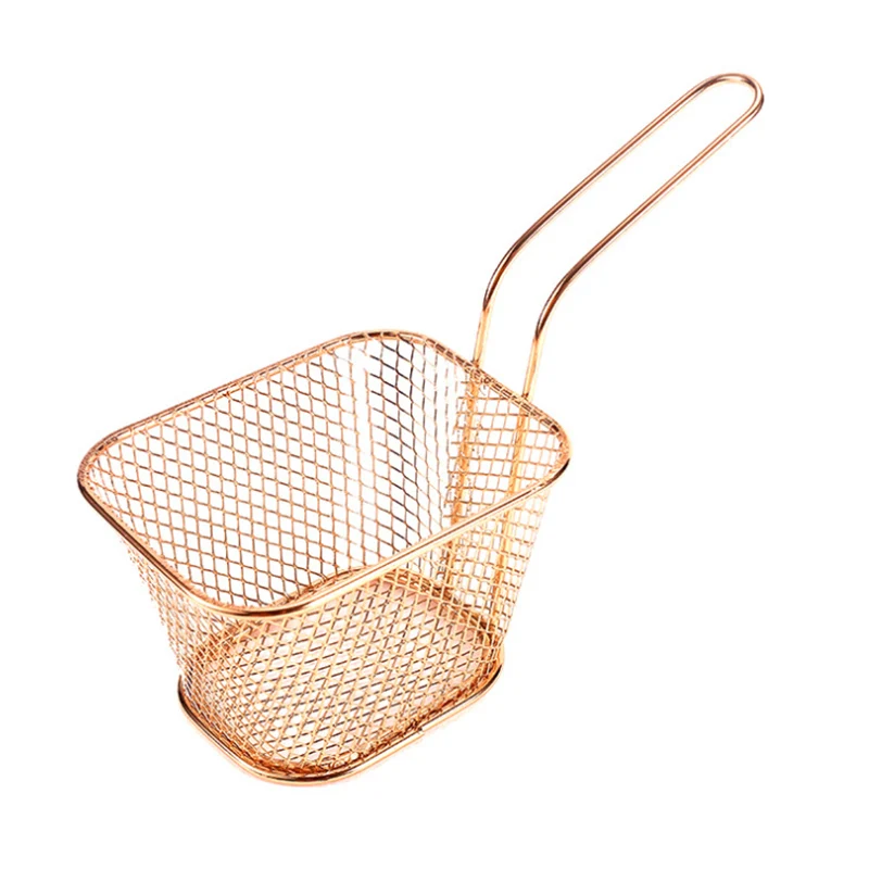 mini stainless steel frying basket french fries basket for bar shop home use