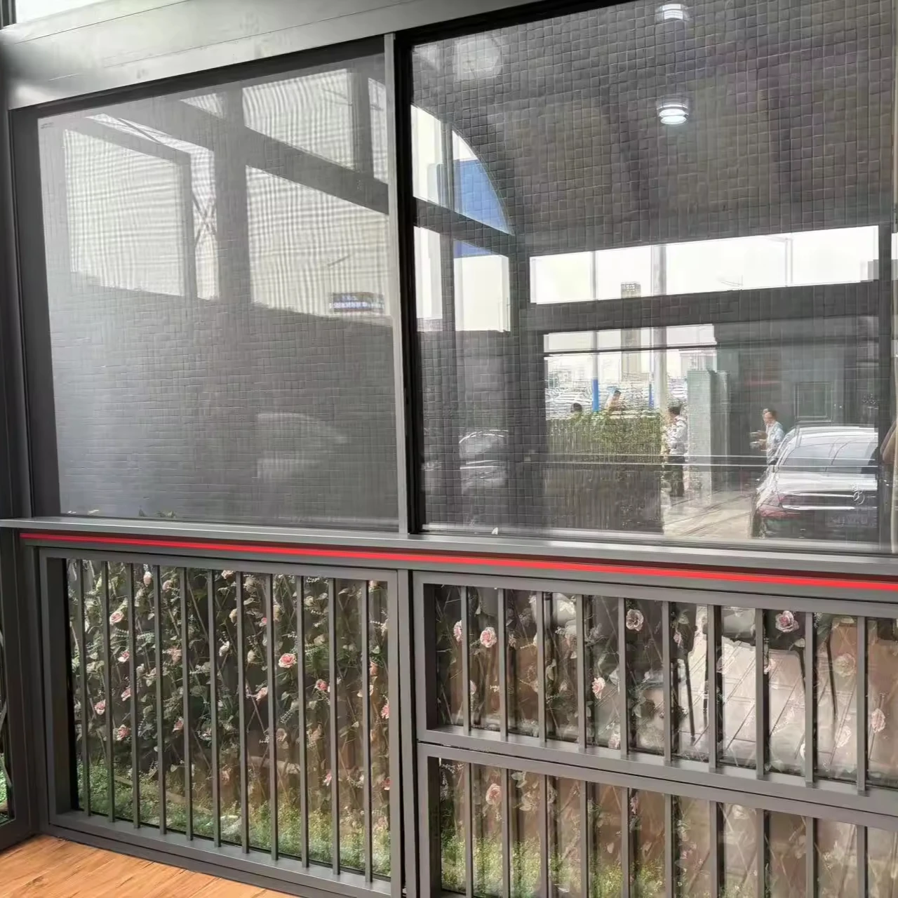 Beigeman Aluminum Windows Sliding seal Waterproof Double Glazing Heat Sound Insulated villa Aluminum Mosquito Net Sliding Window