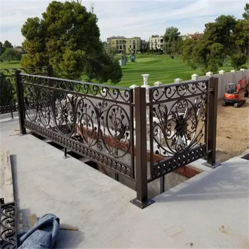 HLT Europe style fashion design wrought iron balcony, iron balcony grill ,balcony steel fence wholesales