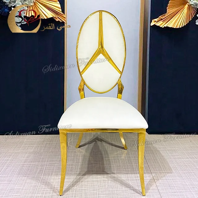 Wholesale stainless steel metal high back hall banquet chairs wedding and event