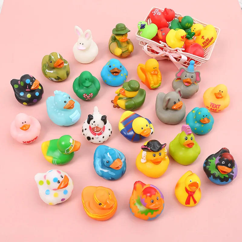 
XQ441Novelty Assorted Rubber Ducks Sensory Play Floating Baby Bath Shower Duck Party Favors Supplies Accessories 
