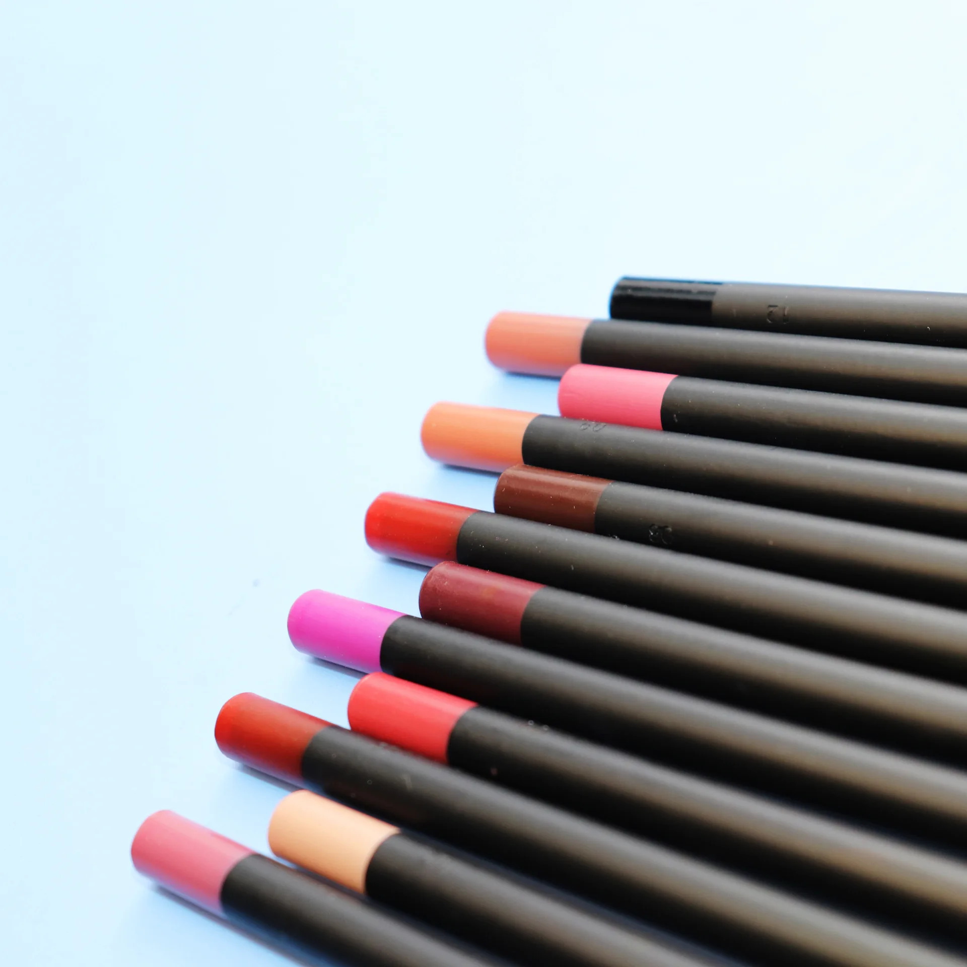  12 colors wholesale custom vegan lipliner pencil private label waterproof lip