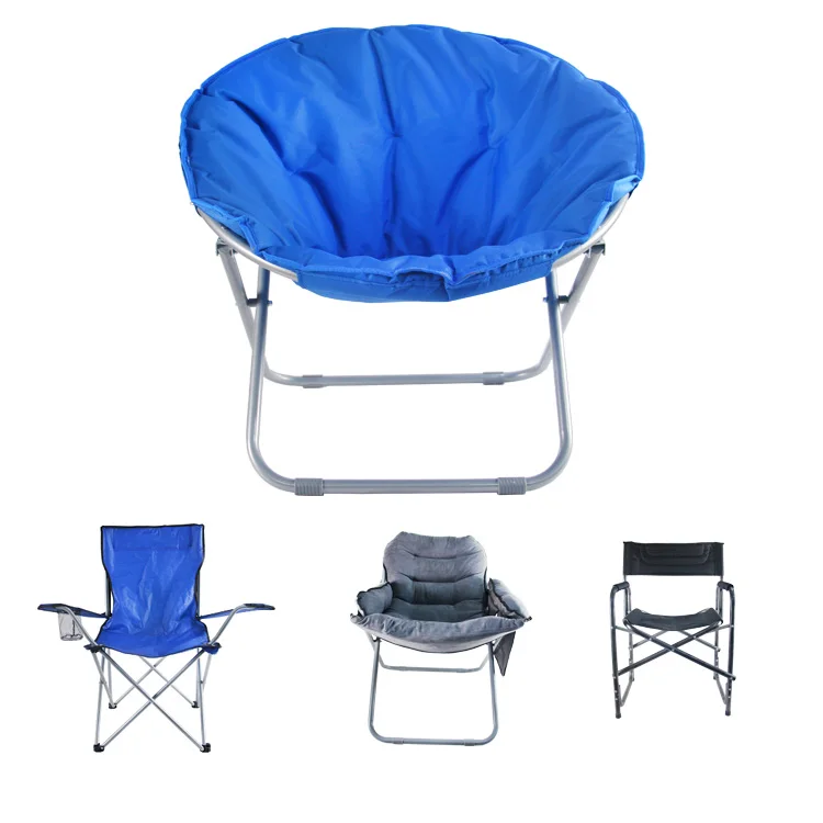 Foldable Outdoor Adult Best Lazy Floding Moon Saucer Camping Chair Moon