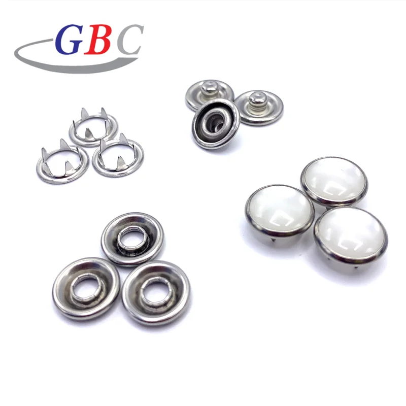 Brass Pearl Prong Snap Buttons For Baby Cloth