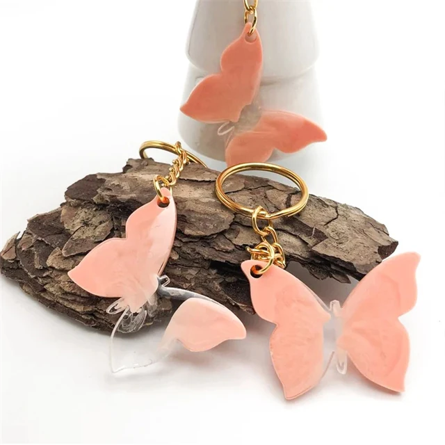 N142 DIY Epoxy Small Casting Resin Mold Zodiac Signs Butterfly Pendant Mould Butterfly Silicone Keychain Molds For Resin