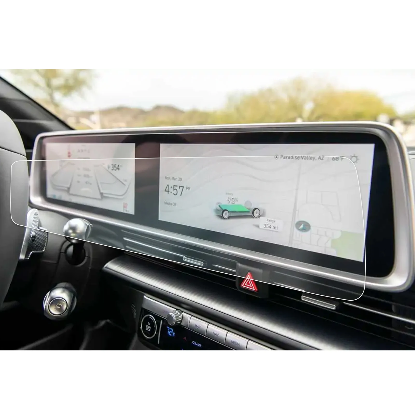 High Clear Tempered Glass Film For Loniq 6 2023 Car Navigation GPS Touch Screen Protector Auto Interior Accessories