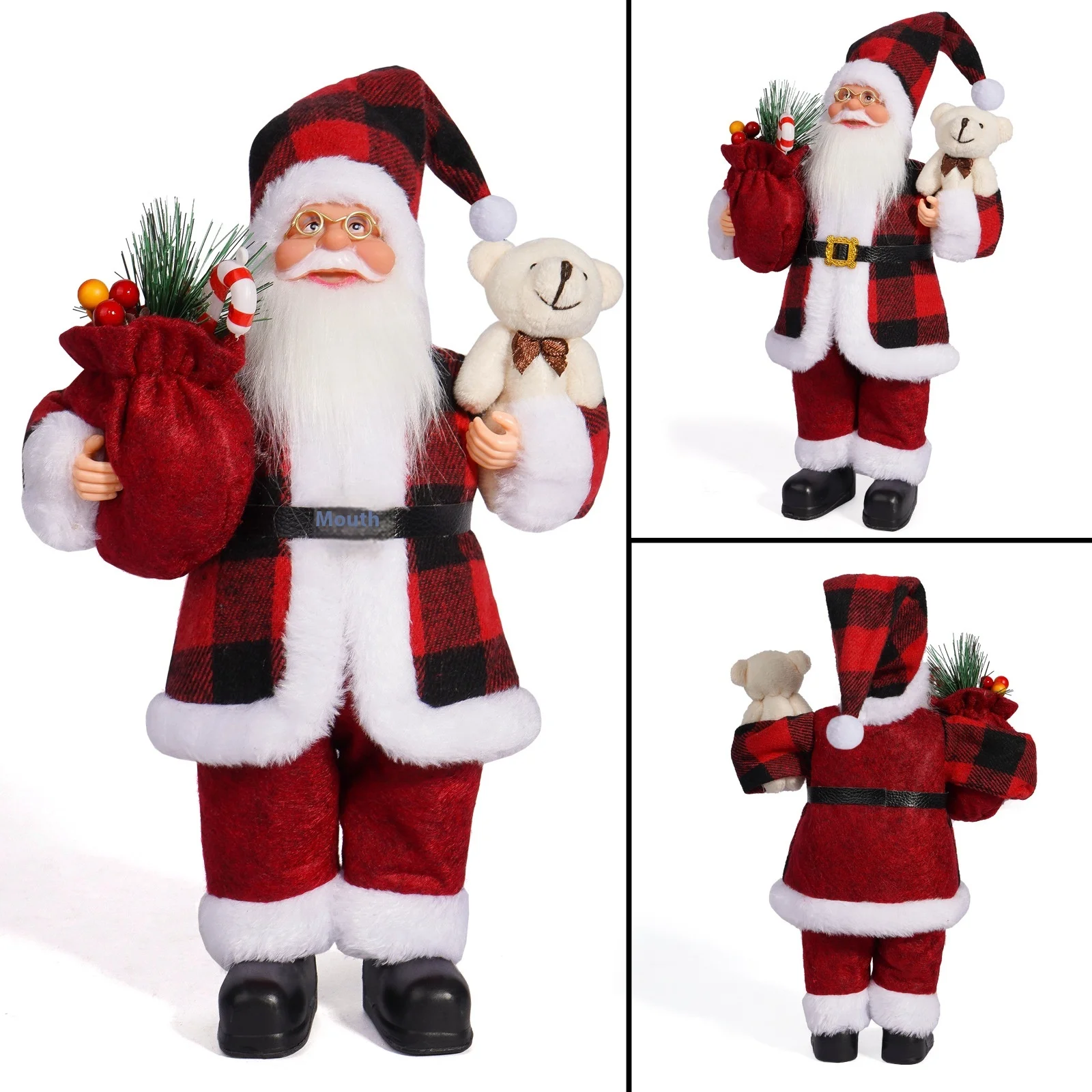 A212 12 inch Santa Claus doll standing posture Santa Claus doll window decoration supplies gifts