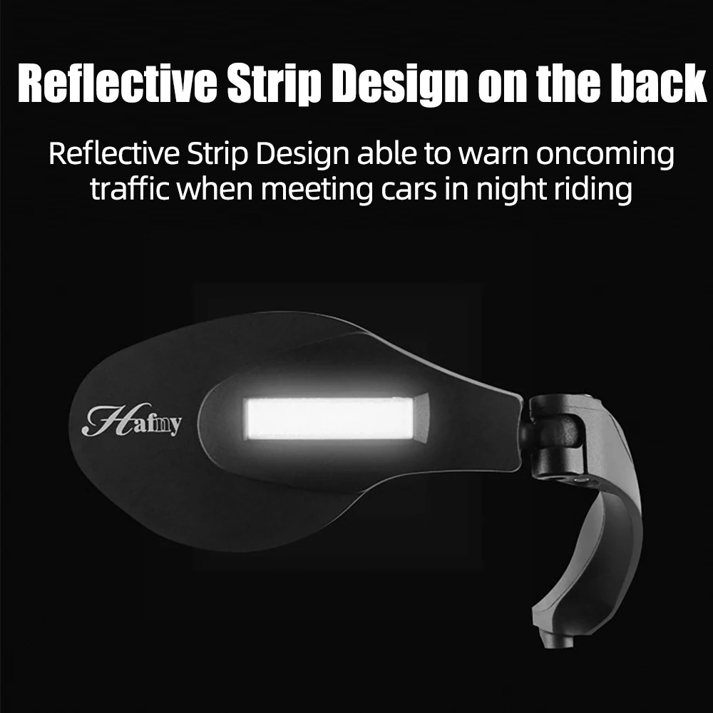 Bicycle Stainless Steel Cycling Clear Wide Range Back Sight 360 Degrees Rot Adjustable Bike Rear View Mirror