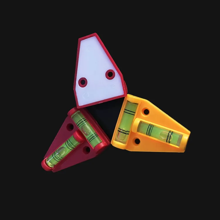 2 Way T type Bubble Spirit Level Triangular measurement instrument Plastic Mini bubble level indicator Accessories