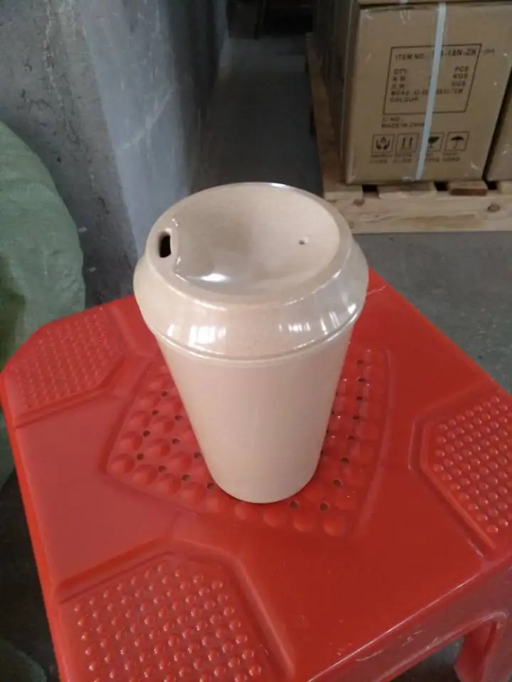 Best Selling Sustainable Eco Rice Husk Tumbler Cup With lid