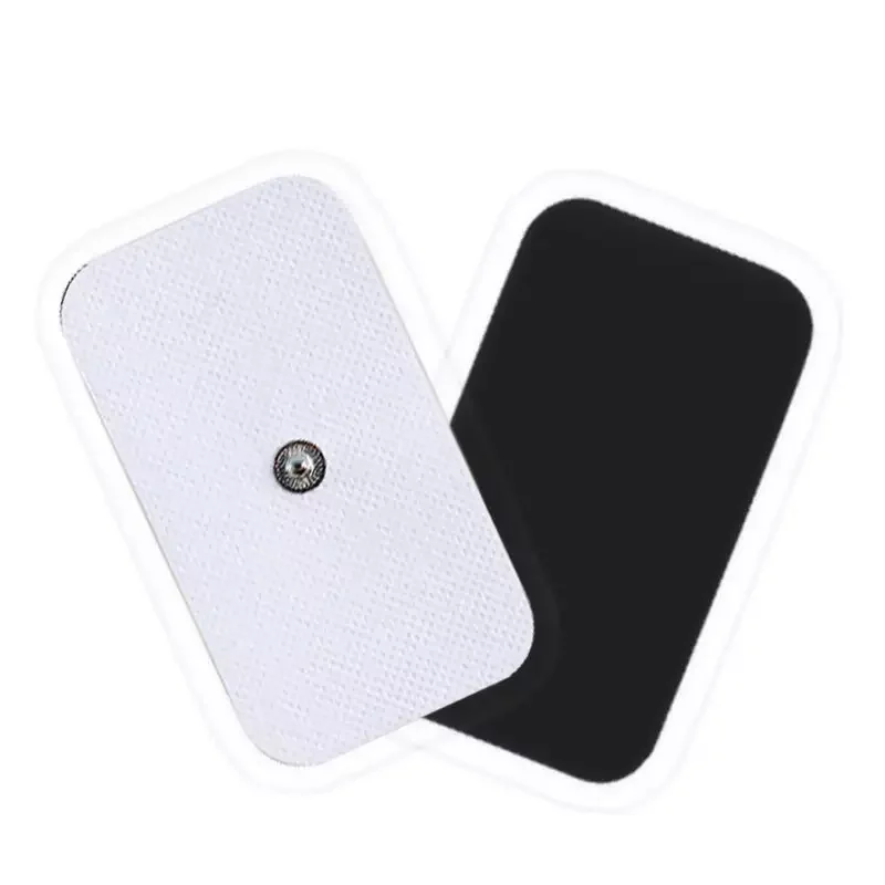 Free Sample approved self-adhesive reusable button snap on electrodes pads for TENS/EMS Massager