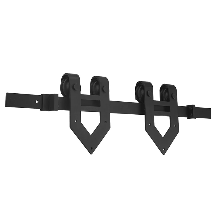 Hotel Home Office Door Wholesale  Grade 6/6.6 FT Long Rail Soft Close Sliding Barn Door Hardware Durable for Garage Use