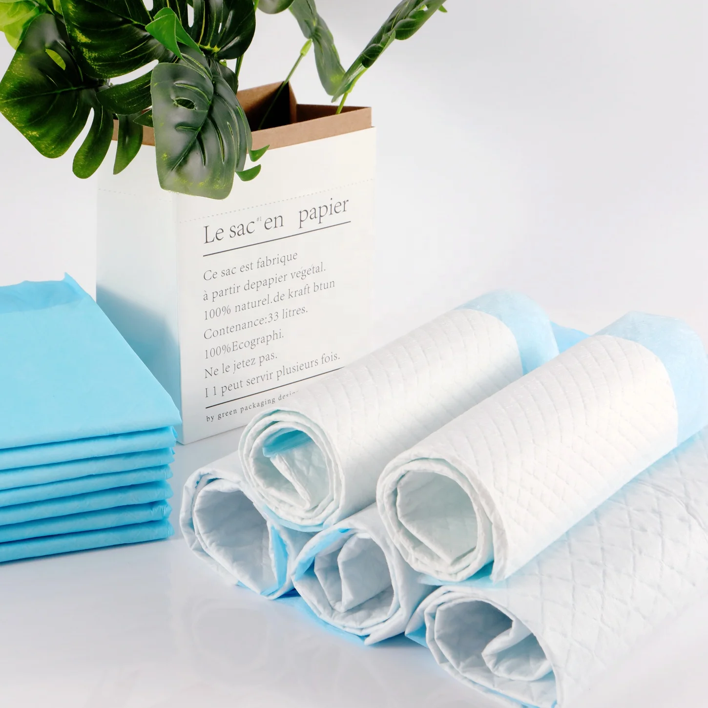 Wholesale fluff pulp nonwoven surface Urine Leakage Pee Pads disposable adult underpad nursing bed pads for the Elderly