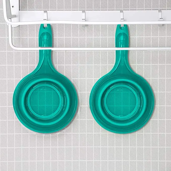 set of 2 material Thicken great for Bathing Kitchen Ladles Bathroom Hair Washing Water Scoop Folding Water Ladle Collapsible